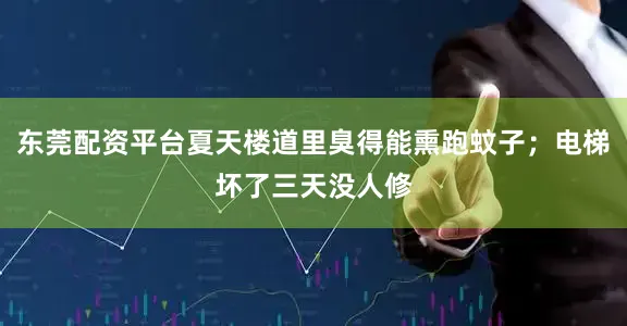 东莞配资平台夏天楼道里臭得能熏跑蚊子；电梯坏了三天没人修